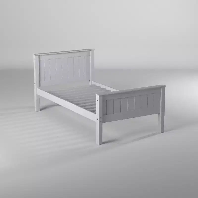 Struttura letto a piattaforma doppia con testiera - Grigio tortora