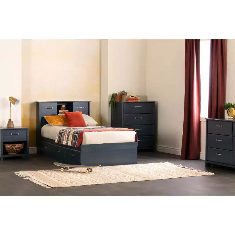Letto singolo per bambini con 3 cassetti portaoggetti