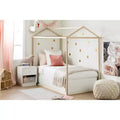 Struttura letto per bambini a forma di casetta - Legno di pioppo naturale