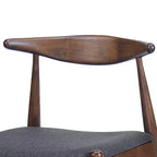 Set da pranzo di 5 pezzi in tessuto imbottito in stile Mid-Century Modern
