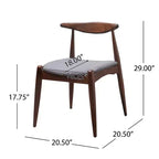 Set da pranzo di 5 pezzi in tessuto imbottito in stile Mid-Century Modern