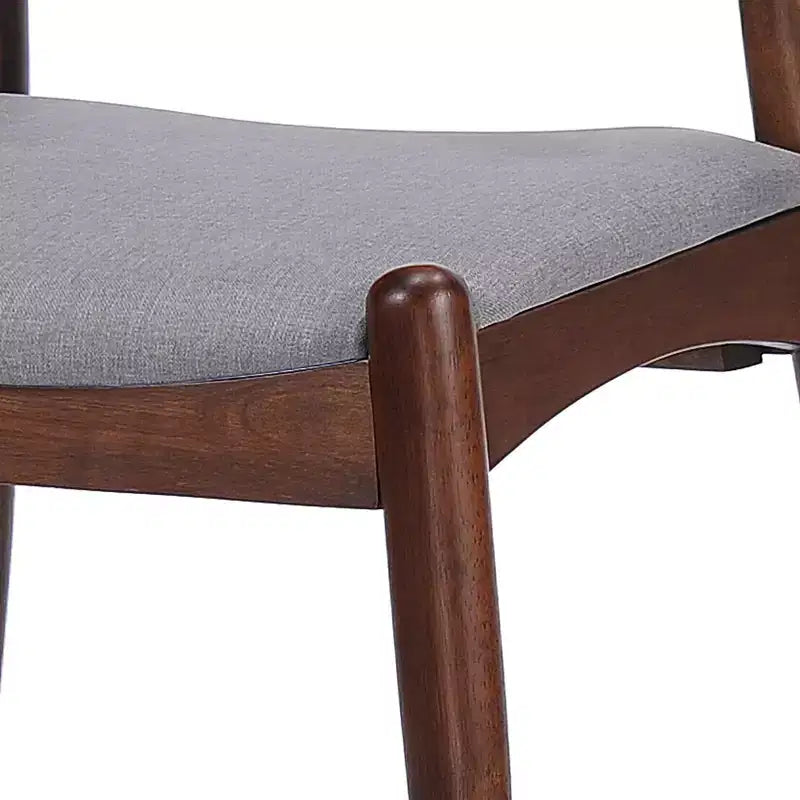 Set da pranzo di 5 pezzi in tessuto imbottito in stile Mid-Century Modern