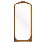 Specchio a figura intera incorniciato in legno massiccio ad arco 30 in L x 69 in A in Oro