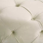 Pouf circolare moderno glamour imbottito in velluto