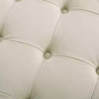 Pouf circolare moderno glamour imbottito in velluto