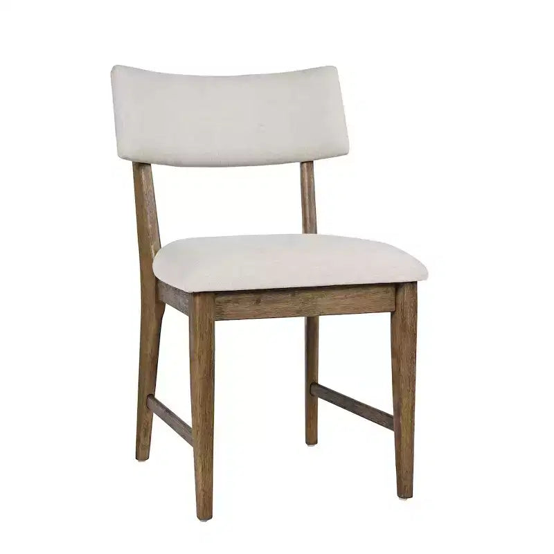 Sedie da pranzo imbottite contemporanee con schienale diviso (set di 2)