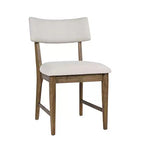 Sedie da pranzo imbottite contemporanee con schienale diviso (set di 2)