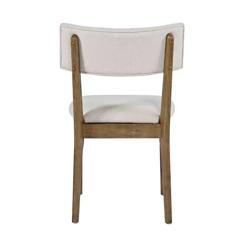 Sedie da pranzo imbottite contemporanee con schienale diviso (set di 2)