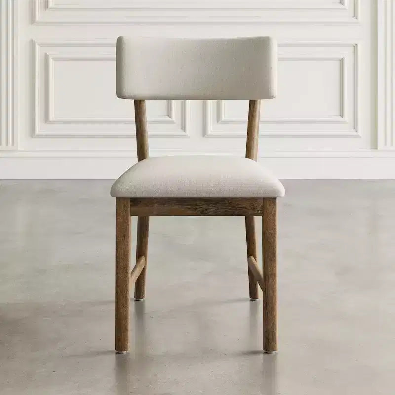 Sedie da pranzo imbottite contemporanee con schienale diviso (set di 2)