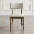 Sedie da pranzo imbottite contemporanee con schienale diviso (set di 2)