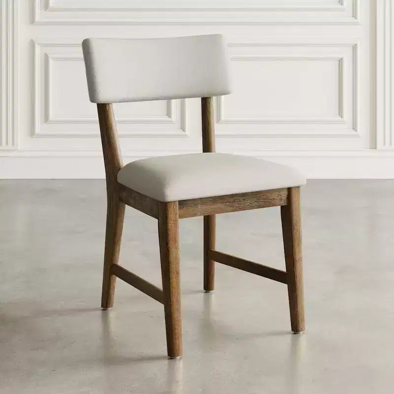 Sedie da pranzo imbottite contemporanee con schienale diviso (set di 2)