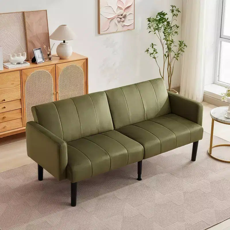 Divano Letto Futon Convertibile da 75'' con Schienale Regolabile