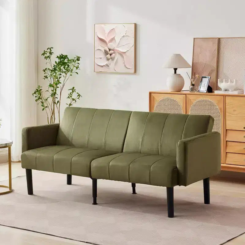 Divano Letto Futon Convertibile da 75'' con Schienale Regolabile
