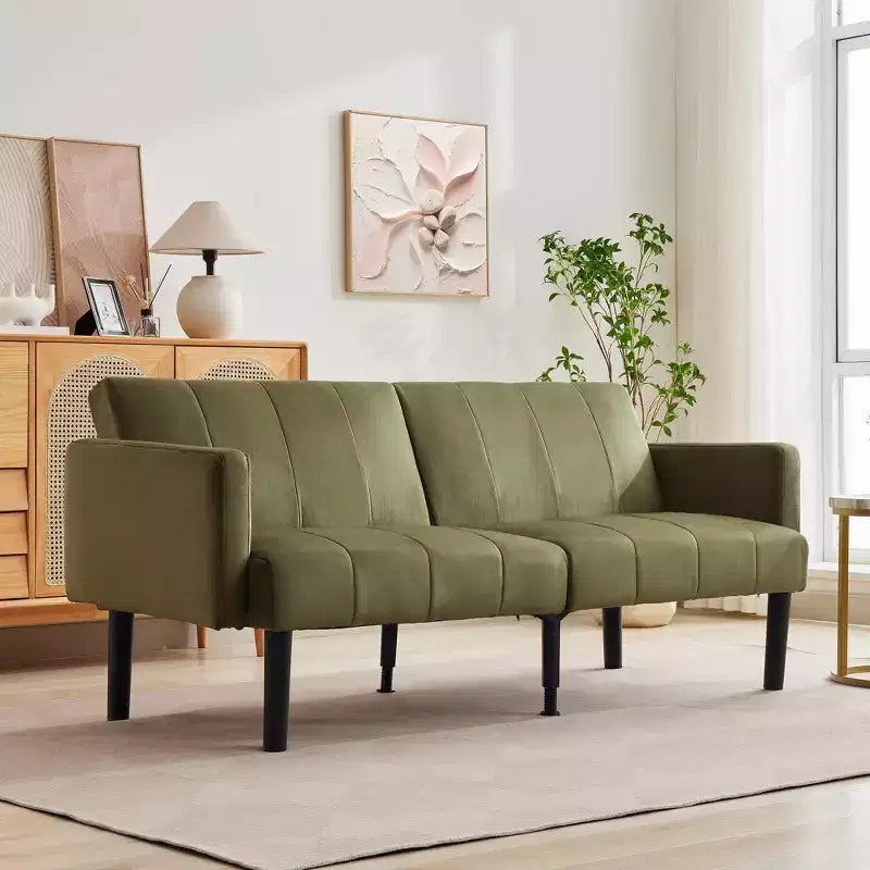 Divano Letto Futon Convertibile da 75'' con Schienale Regolabile