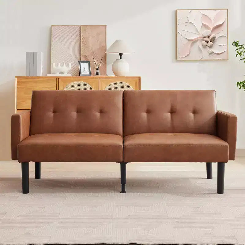Divano Letto Futon Convertibile da 75'' con Schienale Regolabile