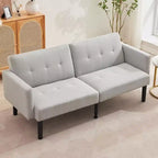 Divano Letto Futon Convertibile da 75'' con Schienale Regolabile