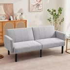 Divano Letto Futon Convertibile da 75'' con Schienale Regolabile