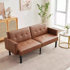 Divano Letto Futon Convertibile da 75'' con Schienale Regolabile