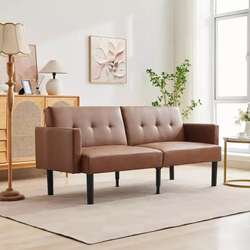 Divano Letto Futon Convertibile da 75'' con Schienale Regolabile
