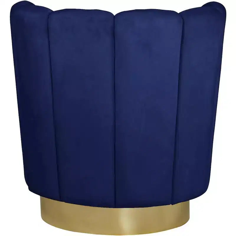 Poltrona girevole accentata in velluto Lily