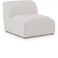Meridian Furniture,Miramar Durable Linen Textured Armless
