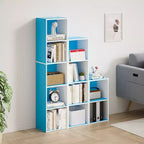 Libreria a 5 Livelli con Cubi, Organizzatore per Soggiorno, Camera da Leto, Camera dei Bambini