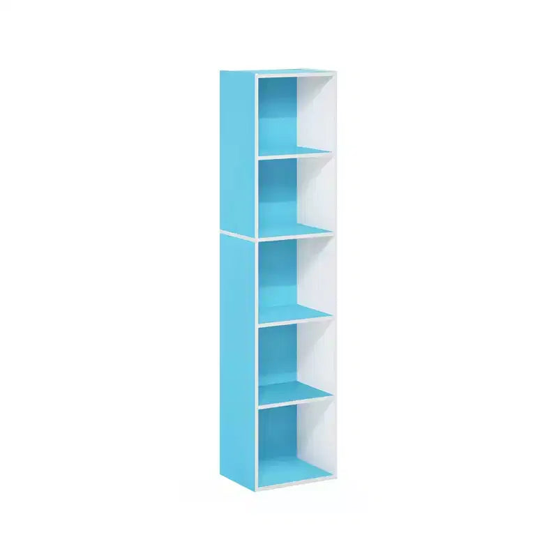 Libreria a 5 Livelli con Cubi, Organizzatore per Soggiorno, Camera da Leto, Camera dei Bambini