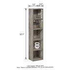 Libreria a 5 Livelli con Cubi, Organizzatore per Soggiorno, Camera da Leto, Camera dei Bambini