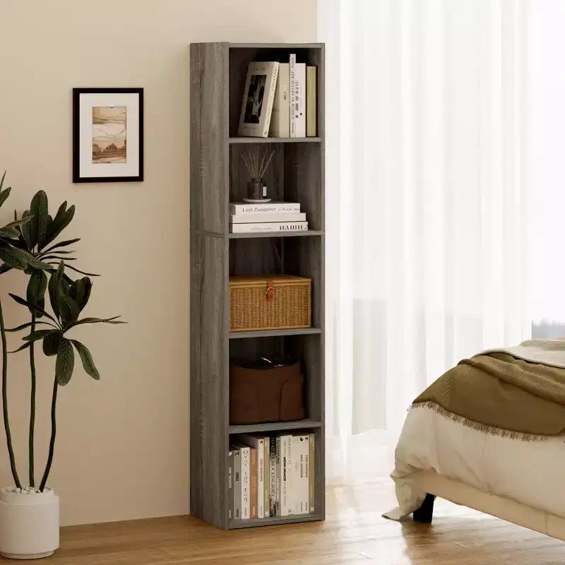 Libreria a 5 Livelli con Cubi, Organizzatore per Soggiorno, Camera da Leto, Camera dei Bambini