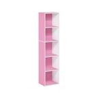 Libreria a 5 Livelli con Cubi, Organizzatore per Soggiorno, Camera da Leto, Camera dei Bambini