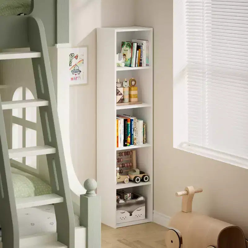 Libreria a 5 Livelli con Cubi, Organizzatore per Soggiorno, Camera da Leto, Camera dei Bambini