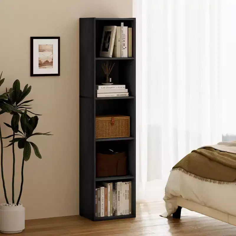 Libreria a 5 Livelli con Cubi, Organizzatore per Soggiorno, Camera da Leto, Camera dei Bambini
