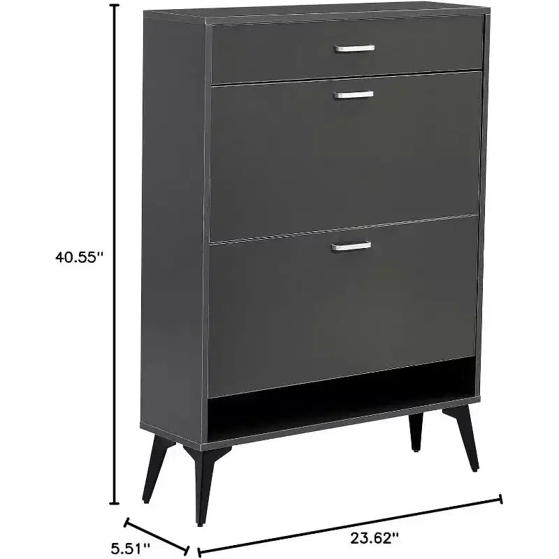 Scarpiera Autoportante a Profilo Sottile, 80 x 24 x 110 cm