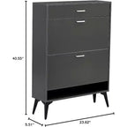 Scarpiera Autoportante a Profilo Sottile, 80 x 24 x 110 cm