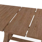 Set da pranzo allungabile in stile country francese da 7 pezzi con sedie con schienale in vimini