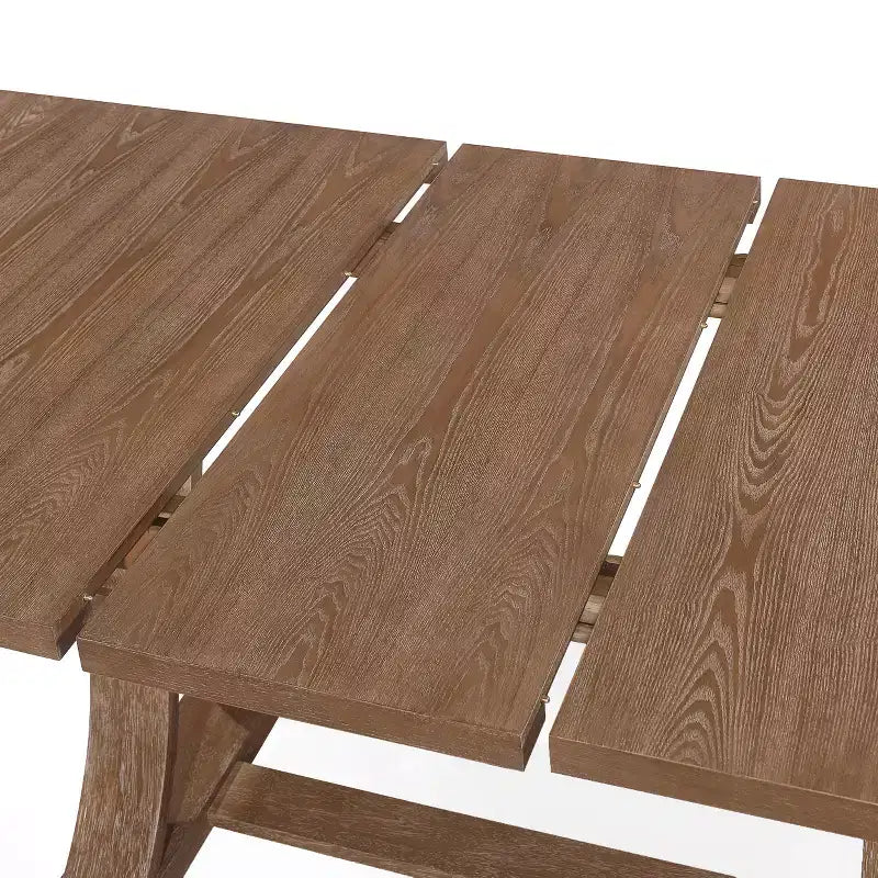 Set da pranzo allungabile in stile country francese da 7 pezzi con sedie con schienale in vimini