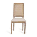 Set da pranzo allungabile in stile country francese da 7 pezzi con sedie con schienale in vimini