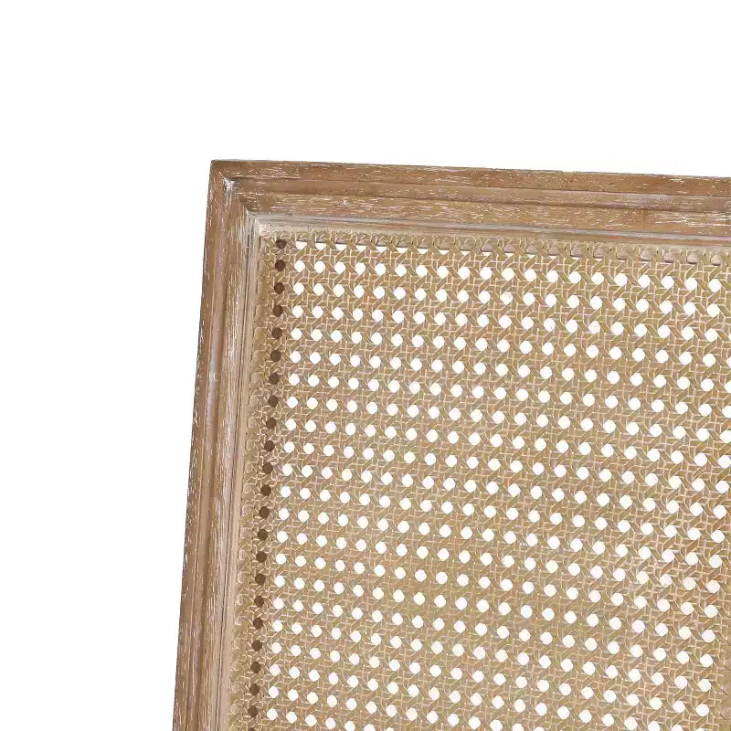 Set da pranzo allungabile in stile country francese da 7 pezzi con sedie con schienale in vimini