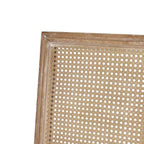 Set da pranzo allungabile in stile country francese da 7 pezzi con sedie con schienale in vimini