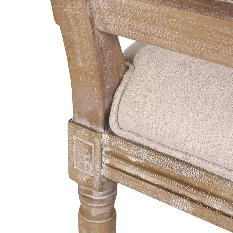 Set da pranzo allungabile in stile country francese da 7 pezzi con sedie con schienale in vimini