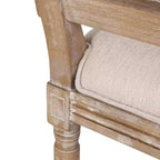Set da pranzo allungabile in stile country francese da 7 pezzi con sedie con schienale in vimini