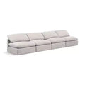 Meridian Furniture Indulge Linen Textured Fabric Modular Sofa