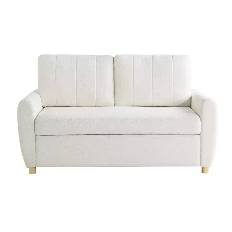Serta Harriet Convertible Loveseat Woven Ivory