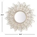 Specchio da parete a raggiera con cornice in MDF