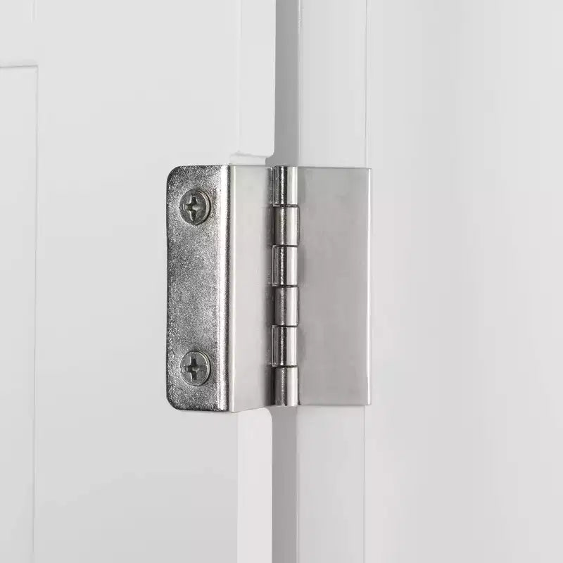 Mobiletto angolare alto per bagno con ripiani aperti