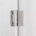 Mobiletto angolare alto per bagno con ripiani aperti