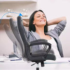 Sedia ergonomica da ufficio e da gaming con supporto lombare, in pelle PU, altezza regolabile