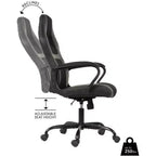 Sedia ergonomica da ufficio e da gaming con supporto lombare, in pelle PU, altezza regolabile
