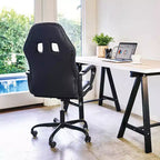 Sedia ergonomica da ufficio e da gaming con supporto lombare, in pelle PU, altezza regolabile