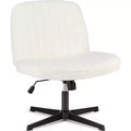 JIONJOY Boucle Upholstered Ergonomic Task Chair with Criss Cross Chair Legged | Beige